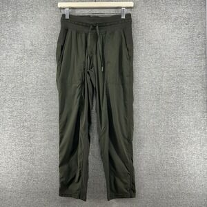 Lululemon Dance Studio Mid Rise Pants Women Size 4 Olive Green Activewear